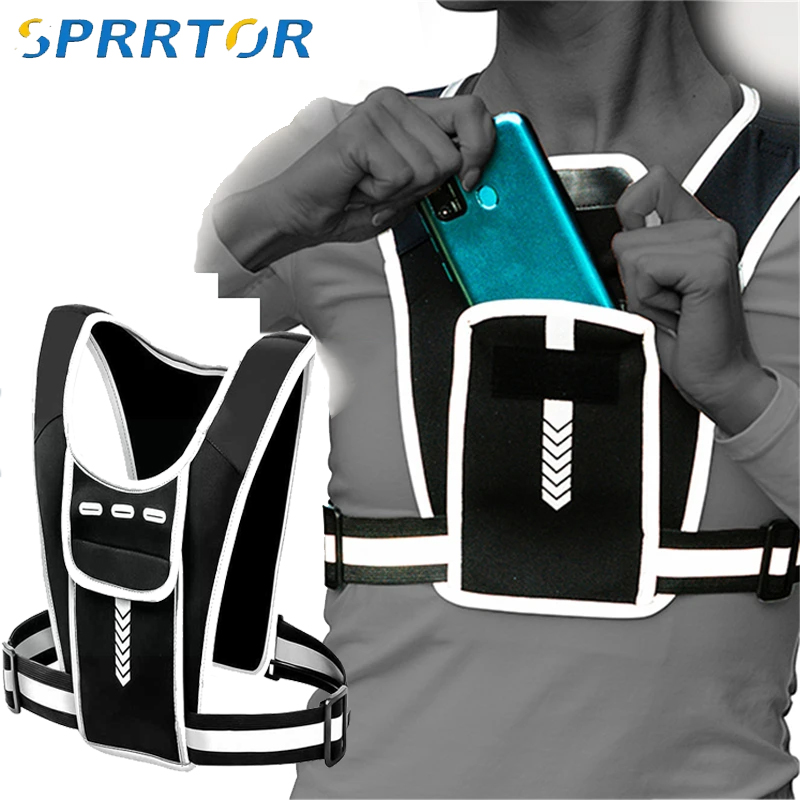 Running Gear Train - ที่วางโทรศัพท์เสื้อกั๊กวิ่งสําหรับผู้ชายผู้หญิง, โทรศัพท์มือถือกันน้ําและกระเป๋ากุญแจ, เสื้อกั๊กไฮเดรชั่นสะท้อนแสงรถไฟอุปกรณ์ออกกําลังกายฟรี