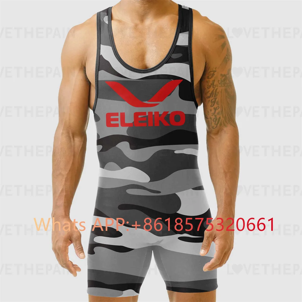 Running Gear Train - ELEIKO Mens มวยปล้ําชุดขั้นสูงเสื้อกล้ามเสื้อผ้ารถไฟมวยปล้ําเกียร์วิ่ง Speedsuit Sportwear Boxing