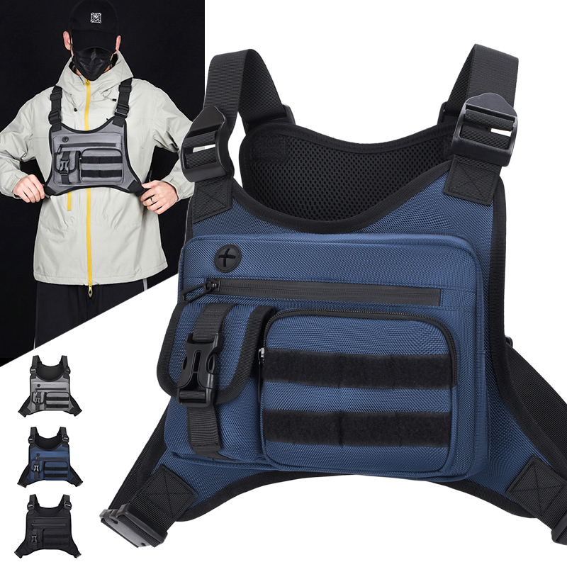 กระเป๋าคาดอกแบบยุทธวิธีสำหรับผ - Running Gear Bag For Men บทวิจารณ์และราคา